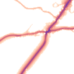 Daytime road noise heatmap for RH20 1AL