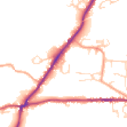 Daytime road noise heatmap for RH20 1AN