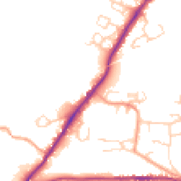 Daytime road noise heatmap for RH20 1AS