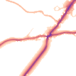 Daytime road noise heatmap for RH20 1AU