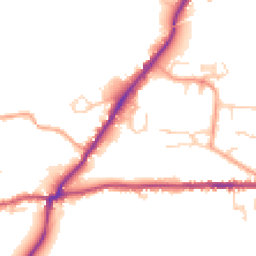 Daytime road noise heatmap for RH20 1AW
