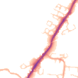 Daytime road noise heatmap for RH20 1BA