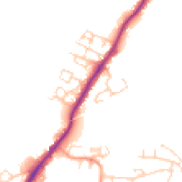 Daytime road noise heatmap for RH20 1BB