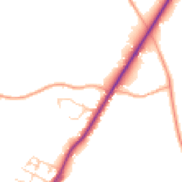 Daytime road noise heatmap for RH20 1BJ