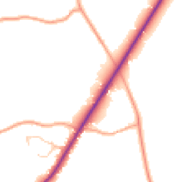 Daytime road noise heatmap for RH20 1BL