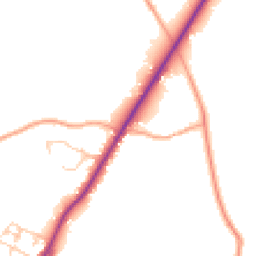 Daytime road noise heatmap for RH20 1BN