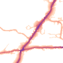 Daytime road noise heatmap for RH20 1DH