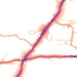 Daytime road noise heatmap for RH20 1DT