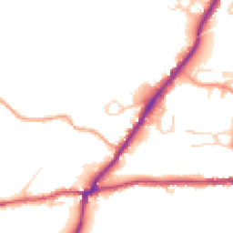 Daytime road noise heatmap for RH20 1DU