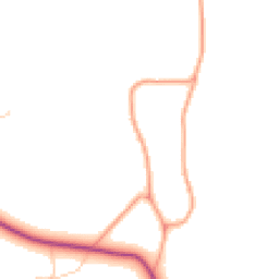Daytime road noise heatmap for RH20 1EE