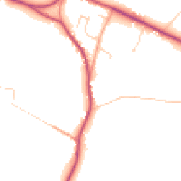 Daytime road noise heatmap for RH20 1EJ