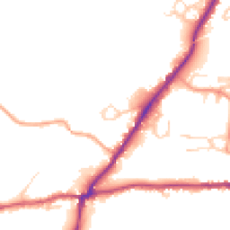 Daytime road noise heatmap for RH20 1FF
