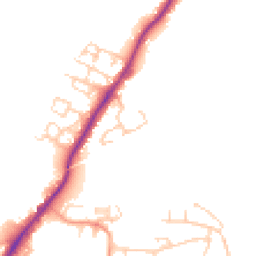 Daytime road noise heatmap for RH20 1FJ
