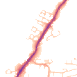 Daytime road noise heatmap for RH20 1FX