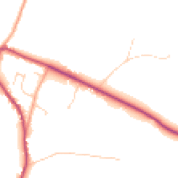 Daytime road noise heatmap for RH20 1HJ