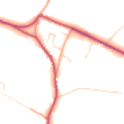 Daytime road noise heatmap for RH20 1JB