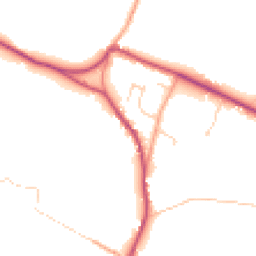 Daytime road noise heatmap for RH20 1JE