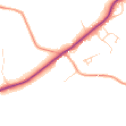 Daytime road noise heatmap for RH20 1LU