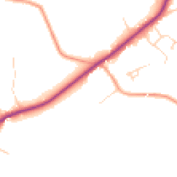 Daytime road noise heatmap for RH20 1LX
