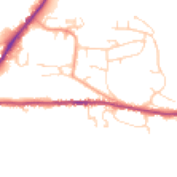 Daytime road noise heatmap for RH20 2AD