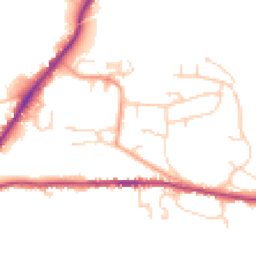 Daytime road noise heatmap for RH20 2AL