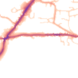 Daytime road noise heatmap for RH20 2BE