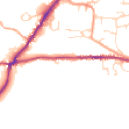 Daytime road noise heatmap for RH20 2DD