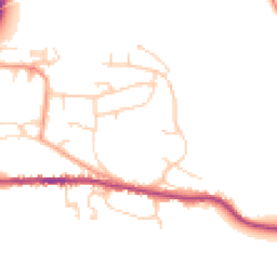 Daytime road noise heatmap for RH20 2DQ