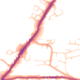 Daytime road noise heatmap for RH20 2JA