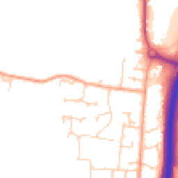 Daytime road noise heatmap for RH20 3AS