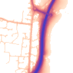 Daytime road noise heatmap for RH20 3JQ