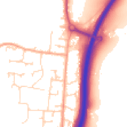 Daytime road noise heatmap for RH20 3JT