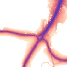 Daytime road noise heatmap for RH20 4AQ