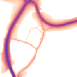 Daytime road noise heatmap for RH20 4BD
