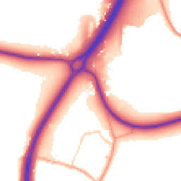Daytime road noise heatmap for RH20 4DL