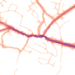 Daytime road noise heatmap for RH20 4DU