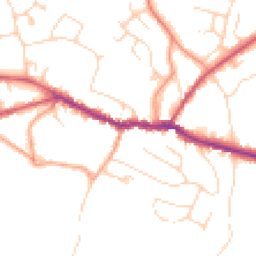 Daytime road noise heatmap for RH20 4DY