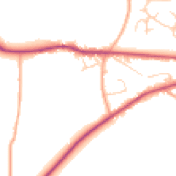 Daytime road noise heatmap for RH20 4GZ