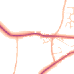 Daytime road noise heatmap for RH20 4JU