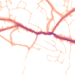 Daytime road noise heatmap for RH20 4LA
