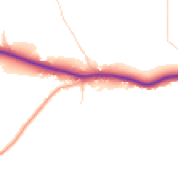 Daytime road noise heatmap for RH3 7BA