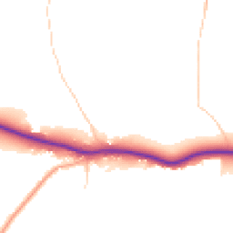 Daytime road noise heatmap for RH3 7BJ