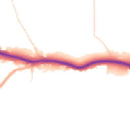 Daytime road noise heatmap for RH3 7BQ