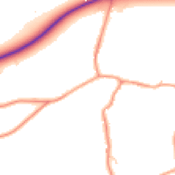 Daytime road noise heatmap for RH3 7DE