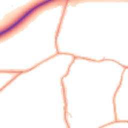 Daytime road noise heatmap for RH3 7DQ