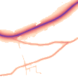 Daytime road noise heatmap for RH3 7HF