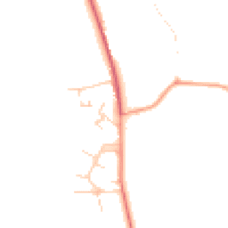 Daytime road noise heatmap for RH3 7JH