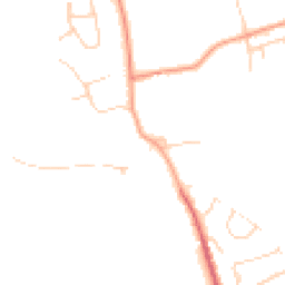 Daytime road noise heatmap for RH3 7JN