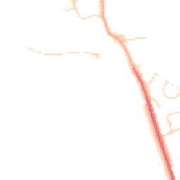 Daytime road noise heatmap for RH3 7JP