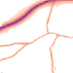 Daytime road noise heatmap for RH3 7LJ